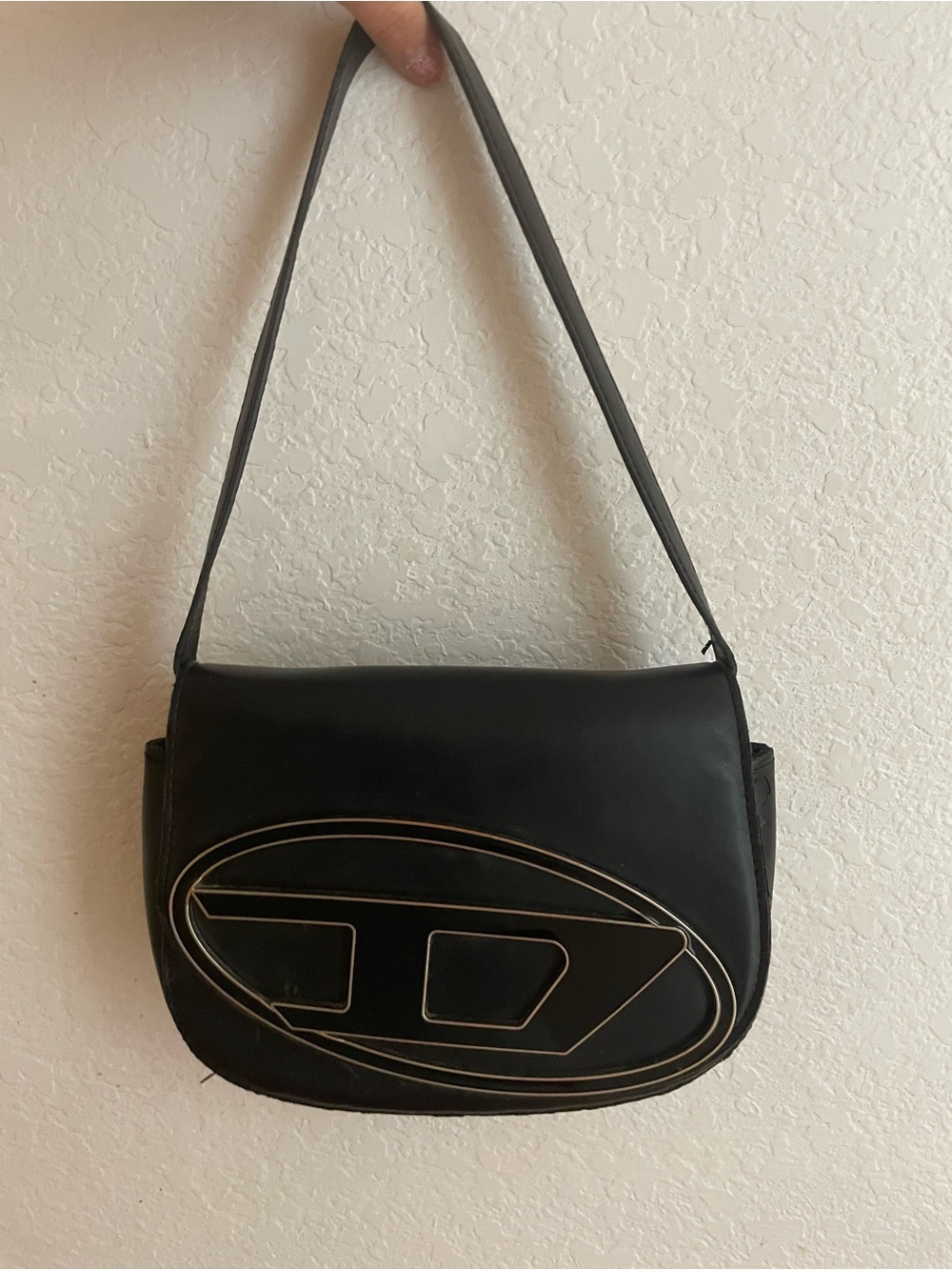 black and silver purse